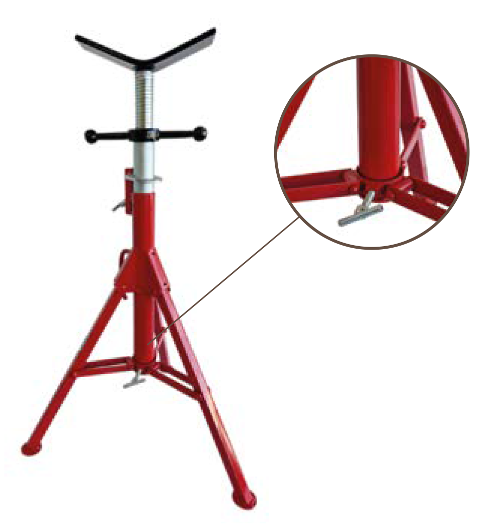 Collapsible Pipe Stand + Roller Sleeves Pair